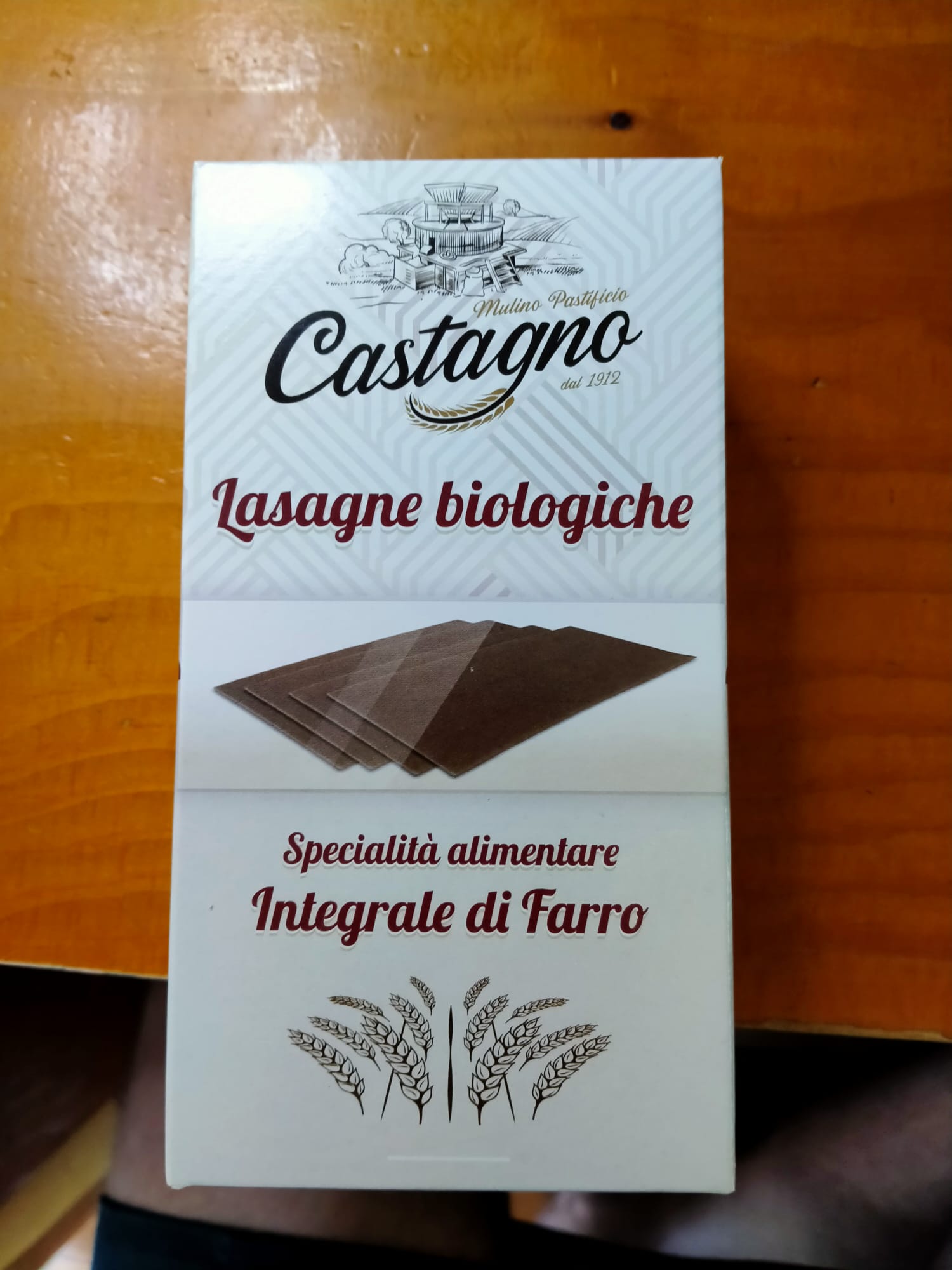 Emmer-lasagne volkoren van Castagno, 6 x 500 g